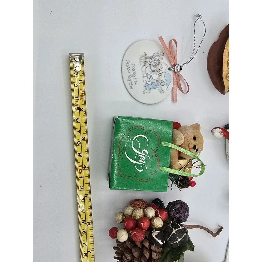 Christmas Ornaments Vtg Lot Angel Precious Moments Glove Snowman‎